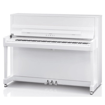 KAWAI K 300 ATX4 SL WHP Blanc brillant accastillage Chrome 122cm  Systeme Silencieux ATX4