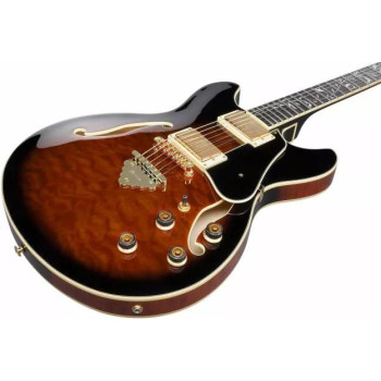 IBANEZ AS93QMSPDBS Dark Brown Sunburst Guitare electrique