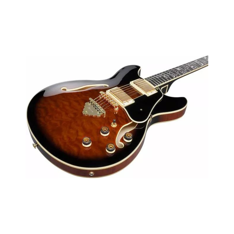 IBANEZ AS93QMSPDBS Dark Brown Sunburst Guitare electrique