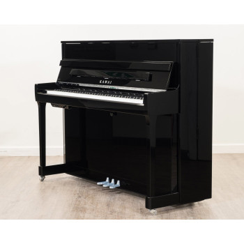 KAWAI K 200 ATX4 Noir Brillant accastillage silver (Chrome) 114cm Systeme Silencieux ATX4ATX4 GARANTI 5 ANS SUR SITE CLIENT