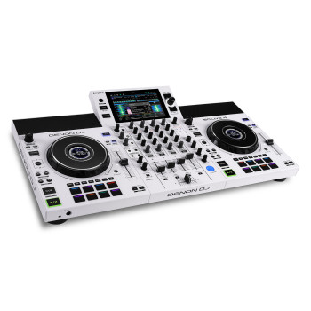 DENON DJ SCLIVE4-WH système dj autonome 4 voies avec écran tactile 7" blanc