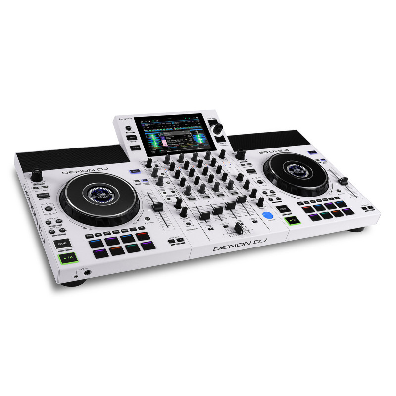 DENON DJ SCLIVE4-WH système dj autonome 4 voies avec écran tactile 7" blanc