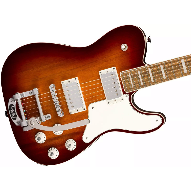 SQUIER Paranormal Troublemaker Telecaster Deluxe Bigsby - Honey Sunburst