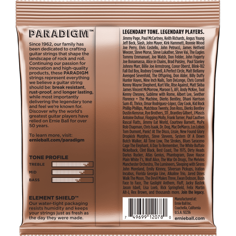 ERNIE BALL 2078 paradigm phosphore bronze light 11-52