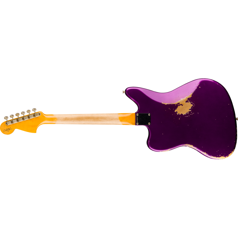 FENDER CUSTOM SHOP 1965 Jaguar Heavy Relic touche palissandre Faded Purple Metallic