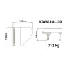 Kawai GL30 ATX4 Blanc laque  166cm  Systeme Silencieux ATX4
