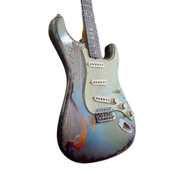 FENDER CUSTOM SHOP Stratocaster 63 Lake Placid Blue over Sunburst Masterbuilt Dale Wilson
