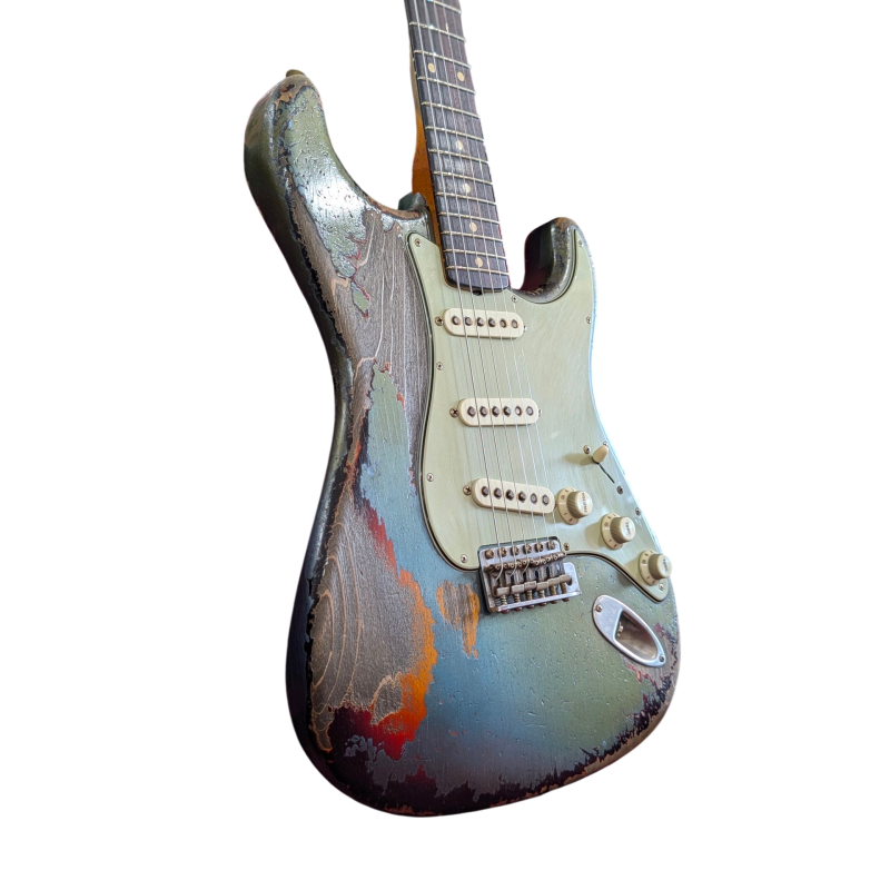 FENDER CUSTOM SHOP Stratocaster 63 Lake Placid Blue over Sunburst Masterbuilt Dale Wilson