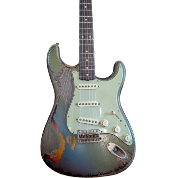 FENDER CUSTOM SHOP Stratocaster 63 Lake Placid Blue over Sunburst Masterbuilt Dale Wilson