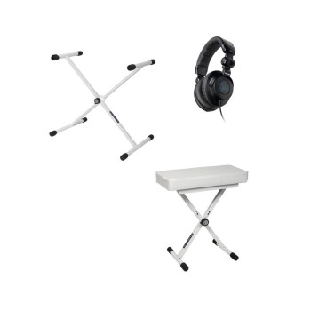 QUIKLOK KEYBUNDLE1-WH bundle blanc - stand clavier siège et casque
