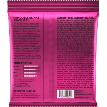 ERNIE BALL 2854 slinky nickel wound super slinky short scale 40-100