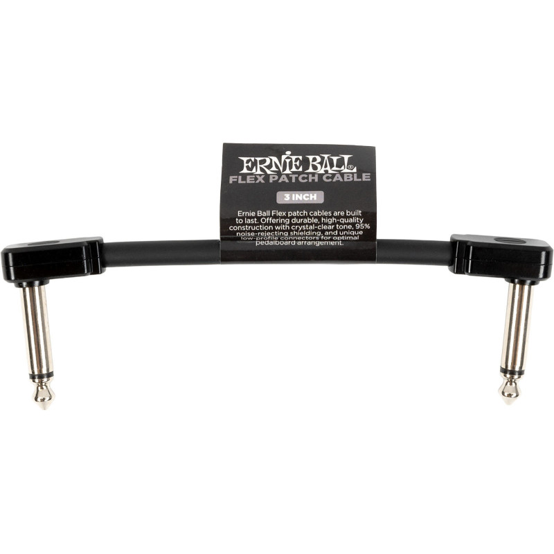 ERNIE BALL 6438 câble de patch flex 7,5cm - noir
