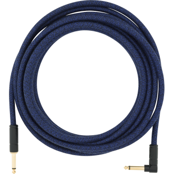 FENDER Festival Instrument Cable Straight/Angle 18.6' Pure Hemp Blue Dream