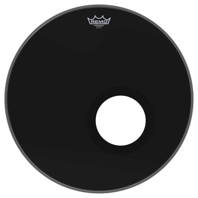 REMO P3-1020-ES-DM peau powerstroke 3 ebony 20 pour grosse caisse