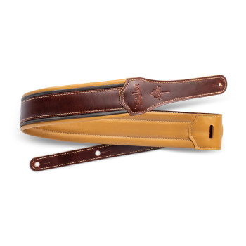 TAYLOR Ascension Strap Cordovan Leather 2.5" Cordovan Black Butterscotch