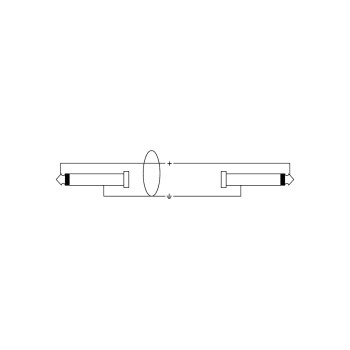 CORDIAL EI0.45RR câble patch plat guitare jack coudés 45 cm