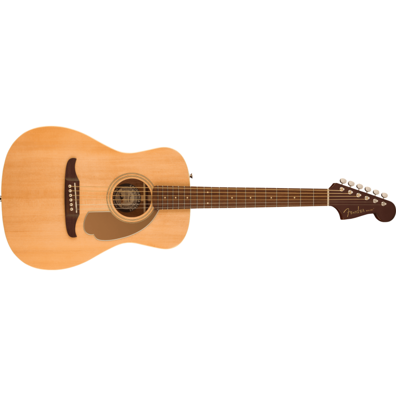 FENDER Malibu Player touche Noyer Gold Pickguard Natural