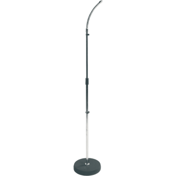 RTX MDX-ER pied de micro droit embase ronde noir + flexible chomé