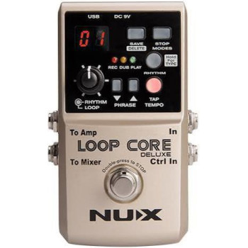 NUX LOOPCORE-DELUXE Pedale looper & boîte a rythmes + pedalier 2 voies