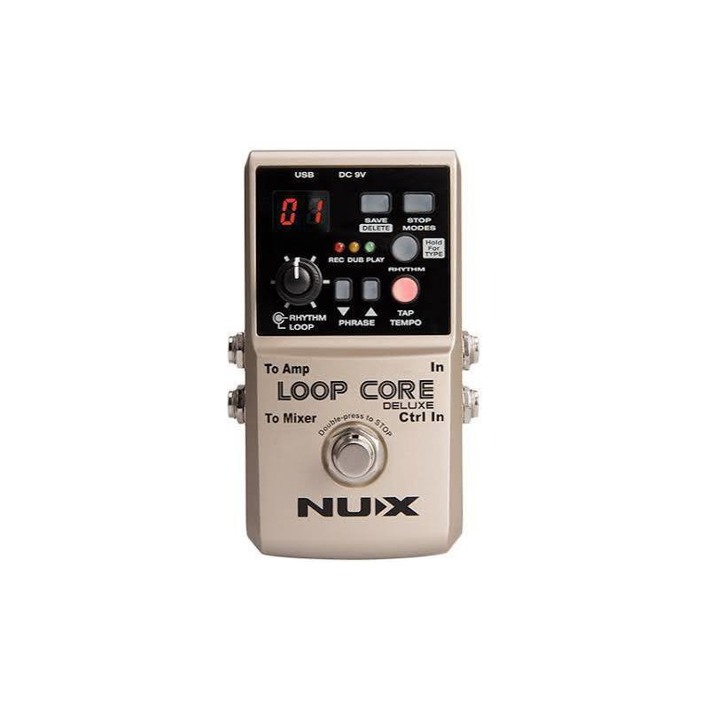 NUX LOOPCORE-DELUXE Pedale looper & boîte a rythmes + pedalier 2 voies