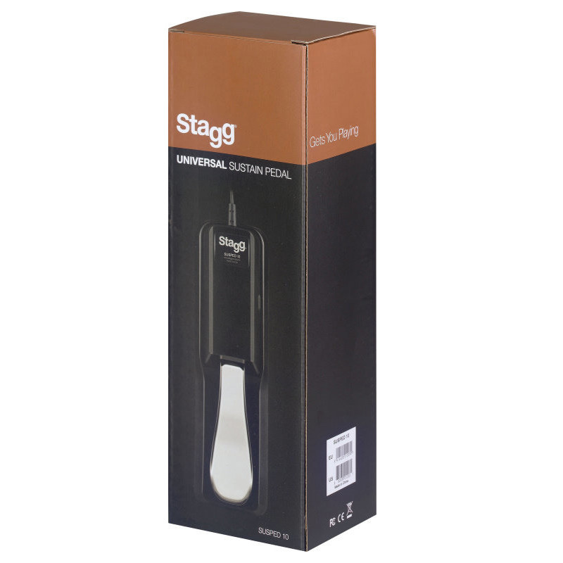 STAGG SUSPED 10 pédale de sustain universelle pour piano ou clavier électronique avec inverseur de polarité