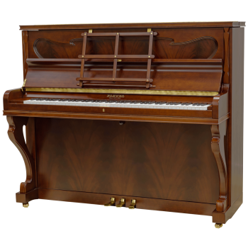 PLEYEL PIANO DROIT P124 ART NOUVEAU ACAJOU SATINÉ