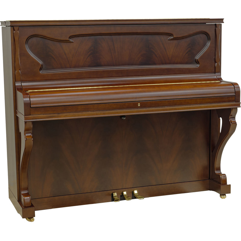 PLEYEL PIANO DROIT P124 ART NOUVEAU ACAJOU SATINÉ