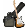 SQUIER Sonic Stratocaster Pack Maple Fingerboard 2-Color Sunburst Gig Bag 10G