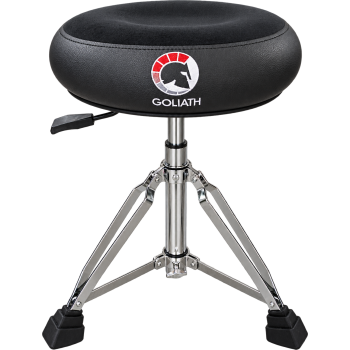 GOLIATH DS904 siege batteur assise ronde hydraulique noir velour noir