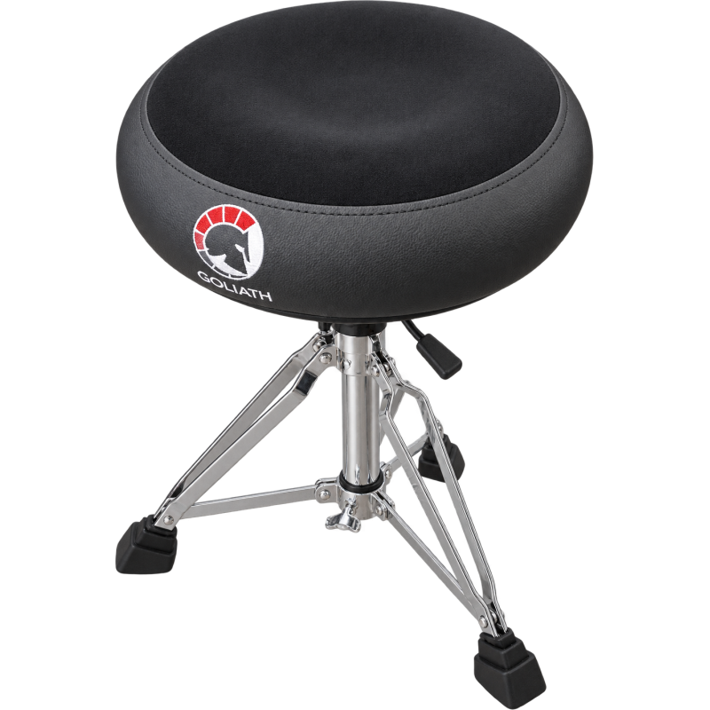 GOLIATH DS904 siege batteur assise ronde hydraulique noir velour noir